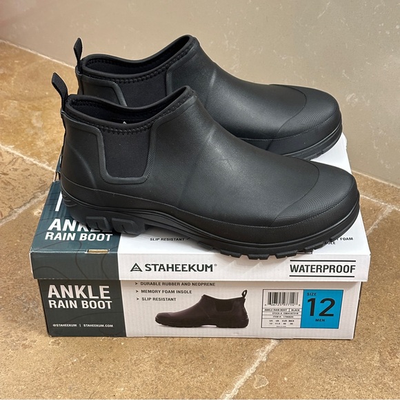 NWB Staheekum Men’s Waterproof Ankle Rain Boot - Picture 4 of 6